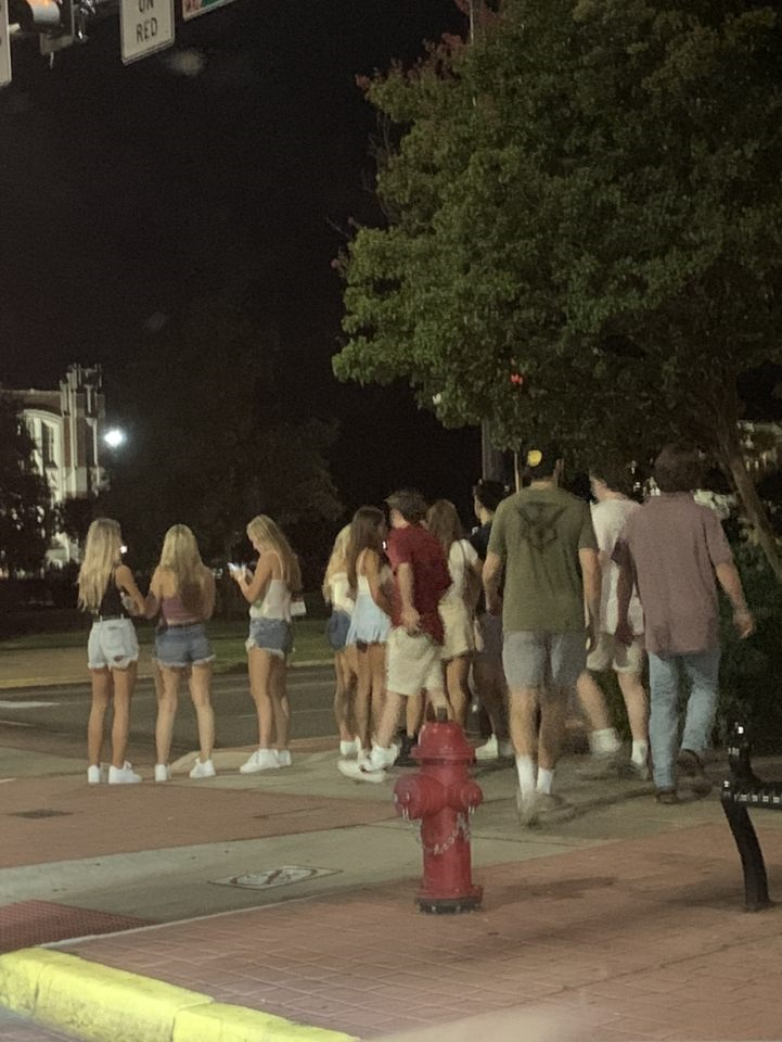 People ignoring social distancing